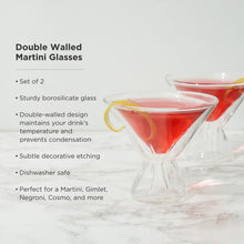 Load image into Gallery viewer, Double Walled Martini Glasses (Online Only)
