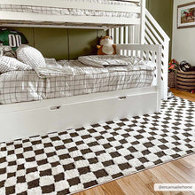 Load image into Gallery viewer, Lajos Black &amp; White Checkered Plush Rug [Online Only]
