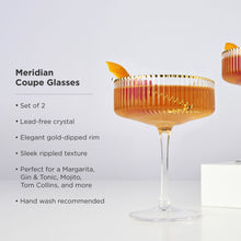 Load image into Gallery viewer, Meridian Crystal Coupe Glasses Set of 2 (Online Only)
