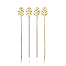 Load image into Gallery viewer, Art Deco Cocktail Picks in Gold Set of 4 (Online Only)
