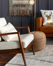 Load image into Gallery viewer, Kaumakani Knitted Jute Round Pouf [Online Only]
