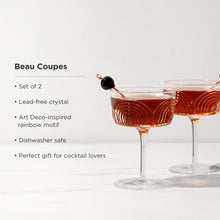 Load image into Gallery viewer, Beau Crystal Cocktail Coupes (Online Only)
