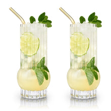 Load image into Gallery viewer, Art Deco Crystal Highball Glasses Set of 2 (Online Only)
