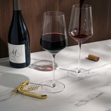 Load image into Gallery viewer, Crystal Bordeaux Glasses &amp; Gold Corkscrew Gift Box Set (Online Only)
