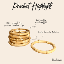 Load image into Gallery viewer, Natural Bamboo Bangle Bracelet [Online Only]
