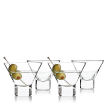 Load image into Gallery viewer, Raye Heavy Base Crystal Stemless Martini Glasses Set of 4 (Online Only)

