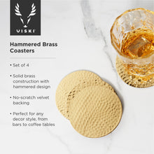 Load image into Gallery viewer, Hammered Brass Coasters Set of 4 (Online Only)
