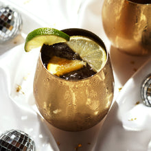 Load image into Gallery viewer, Stainless Steel Stemless Wine Glasses in Gold Set of 2 (Online Only)
