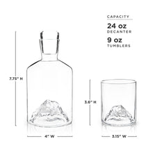 Load image into Gallery viewer, Mountain Crystal Decanter and Tumbler Set (Online Only)
