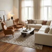 Load image into Gallery viewer, Tan Bonhill Leopard Print Area Rug [Online Only]
