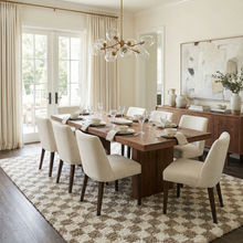 Load image into Gallery viewer, Kieu Taupe Checkered Shag Rug [Online Only]
