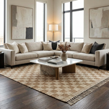 Load image into Gallery viewer, Ionut Checkered Jute Area Rug [Online Only]
