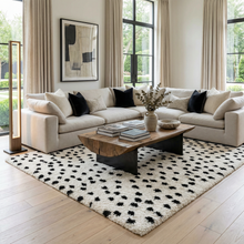 Load image into Gallery viewer, Cansu Black &amp; White Dotted Area Rug [Online Only]
