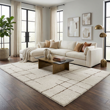 Load image into Gallery viewer, Koume Ivory &amp; Brown Area Rug [Online Only]
