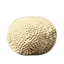 Load image into Gallery viewer, Hammered Brass Coasters Set of 4 (Online Only)
