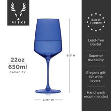 Load image into Gallery viewer, Reserve Nouveau Crystal Wine Glasses in Seaside Set of 4 (Online Only)
