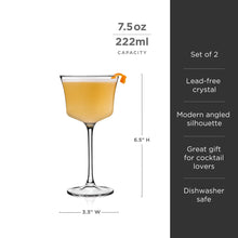 Load image into Gallery viewer, Raye Angled Crystal Sour Glasses Set of 2 (Online Only)
