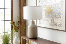 Load image into Gallery viewer, Quezon Beige Resin Table Lamp [Online Only]
