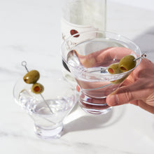 Load image into Gallery viewer, Raye Heavy Base Crystal Stemless Martini Glasses Set of 2 (Online Only)
