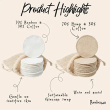 Load image into Gallery viewer, Reusable Hemp Facial Rounds | 20 Ct. [Online Only]

