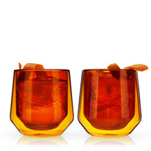 Load image into Gallery viewer, Aurora Double-Walled Tumblers in Amber Set of 2 (Online Only)
