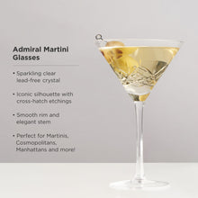 Load image into Gallery viewer, Admiral Crystal Martini Glasses (Online Only)
