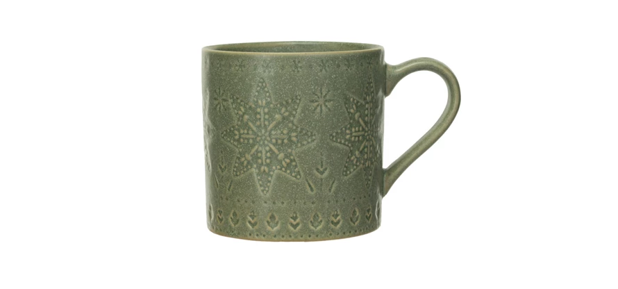 Matte Green Debossed Mugs (2 styles)