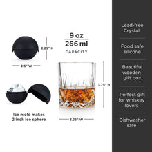 Load image into Gallery viewer, 8-Piece Ice Sphere Mold and Crystal Rocks Glass Gift Set (Online Only)
