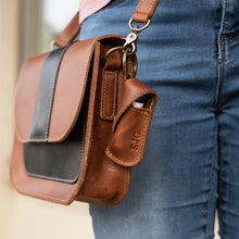 Load image into Gallery viewer, The Sidekick Personalized Fine Leather Lip Balm Holster with Key Ring | Holtz Leather Co.
