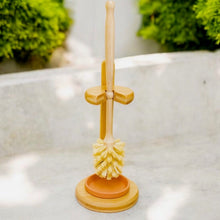 Load image into Gallery viewer, Bamboo Toilet Bowl Cleaning Brush &amp; Stand [Online Only]
