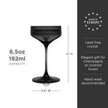 Load image into Gallery viewer, Reserve Nouveau Crystal Coupe Glasses in Smoke Set of 2 (Online Only)
