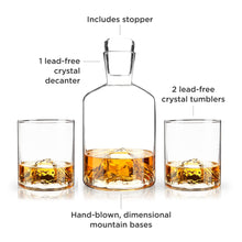Load image into Gallery viewer, Mountain Crystal Decanter and Tumbler Set (Online Only)
