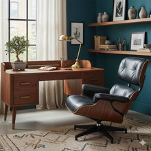 Load image into Gallery viewer, Luxury Lounge / Office Chair with Ottoman – Top Grain Leather [Online Only]
