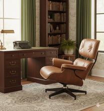 Load image into Gallery viewer, Luxury Lounge / Office Chair with Ottoman – Top Grain Leather [Online Only]
