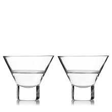Load image into Gallery viewer, Raye Heavy Base Crystal Stemless Martini Glasses Set of 2 (Online Only)
