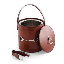 Load image into Gallery viewer, Premium Genuine Leather Bit Lidded Ice Bucket [Online Only]
