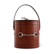 Load image into Gallery viewer, Premium Genuine Leather Bit Lidded Ice Bucket [Online Only]
