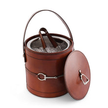Load image into Gallery viewer, Premium Genuine Leather Bit Lidded Ice Bucket [Online Only]
