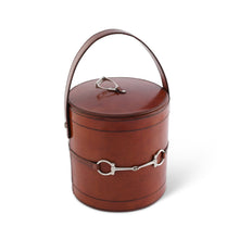 Load image into Gallery viewer, Premium Genuine Leather Bit Lidded Ice Bucket [Online Only]
