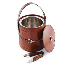 Load image into Gallery viewer, Premium Genuine Leather Bit Lidded Ice Bucket [Online Only]
