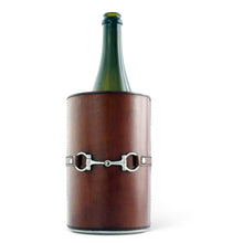 Load image into Gallery viewer, Premium Genuine Leather Bit Wine Bottle Chiller  - Stainless Lined [Online Only]
