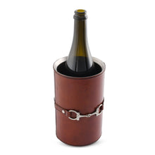 Load image into Gallery viewer, Premium Genuine Leather Bit Wine Bottle Chiller  - Stainless Lined [Online Only]
