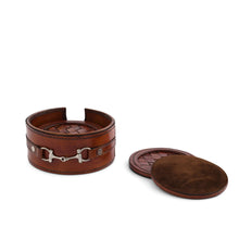 Load image into Gallery viewer, Premium Genuine Leather Coaster Set Bit - Set of 6 [Online Only]
