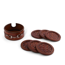 Load image into Gallery viewer, Premium Genuine Leather Coaster Set Bit - Set of 6 [Online Only]
