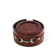 Load image into Gallery viewer, Premium Genuine Leather Coaster Set Bit - Set of 6 [Online Only]
