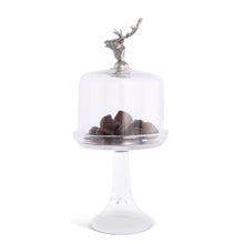 Load image into Gallery viewer, Elk Head Knob Glass Covered Cake / Dessert Stand [Online Only]

