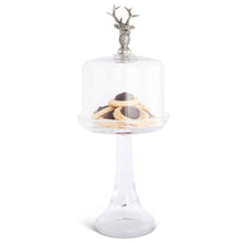 Load image into Gallery viewer, Elk Head Knob Glass Covered Cake / Dessert Stand [Online Only]
