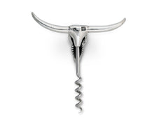 Load image into Gallery viewer, Pewter Cow Skull Wine Pull [Online Only]
