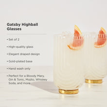 Load image into Gallery viewer, Gatsby Highball Glasses Set of 2 (Online Only)
