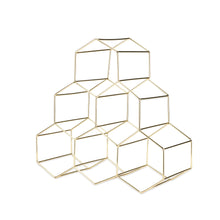 Load image into Gallery viewer, Geo Countertop Wine Rack in Gold (Online Only)
